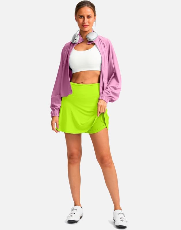 Women's Cycling Skirts 4D Padded Bike Shorts with Pockets High Waist Biking Skort for Road Mountain Bicycle Riding - Image 3