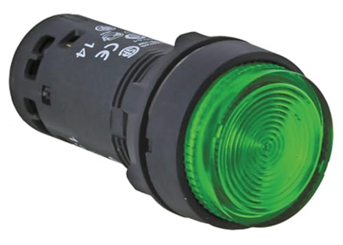 Bouton poussoir LED vert impuls 230V pour résoudre pannes tableau