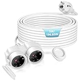 【Rangement pratique et compact】 Cette rallonge d'extérieur est dotée d'une double prise, ce qui la rend idéale pour une utilisation à l'intérieur comme à l'extérieur, par exemple dans un salon, un bureau, sur une pelouse, etc. Le cordon d'alimentation de 5 m est flexible, ce qui offre une grande liberté de mouvement lors du ménage, des garden-parties ou des travaux en extérieur. Il permet de brancher plusieurs appareils électroniques en même temps pour une gestion efficace de l'alimentation. Pour le ranger, il suffit d'enrouler le câble et de le fixer à l'aide de l'attache fournie, ce qui permet de gagner de la place.