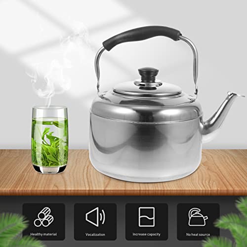 Doitool Stainless Steel Tea Kettle Stovetop - 4L Whistling Tea Kettle With Anti-Scalding Handle - Hot Water Kettle Tea Pots For Stove Top For Boiling Water Coffe Tea #TOP6