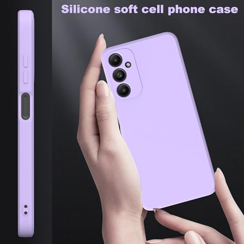ARRYNN Etui do Samsung Galaxy A05s + folia ochronna, etui na telefon komórkowy z płynnym silikonem TPU, etui ochronne do Samsung Galaxy A05s - fioletowe