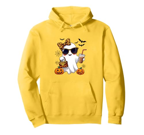 Coquette Léopard Ghost Girl Café Halloween Bougie Femme Sweat à Capuche