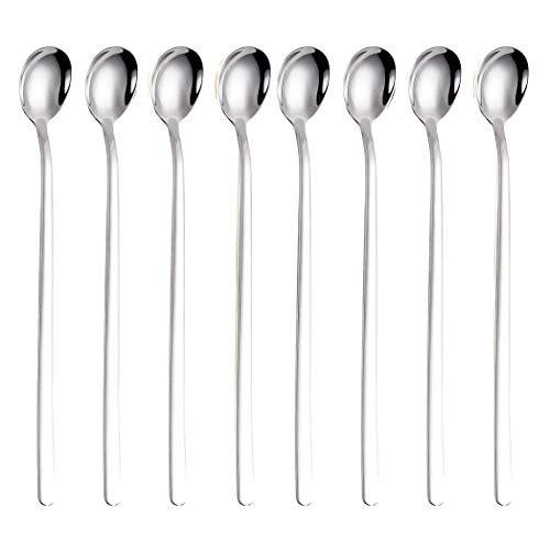 Long handle ice cream tea spoon 8 piece 18/10 stainless…