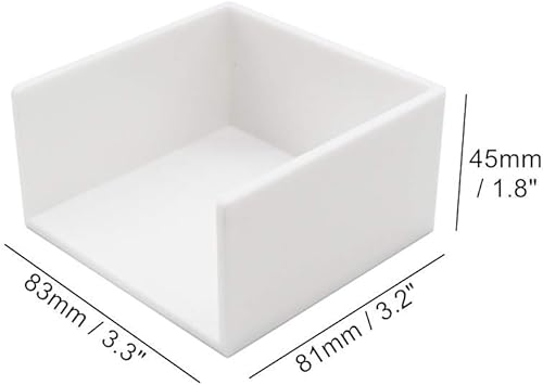 Miniatura 2 de Soporte de notas blanco 3 x 3 PS Bloc de notas organizador de notas adhesivas titular de cubo para el hogar y la oficina organización de escritorio