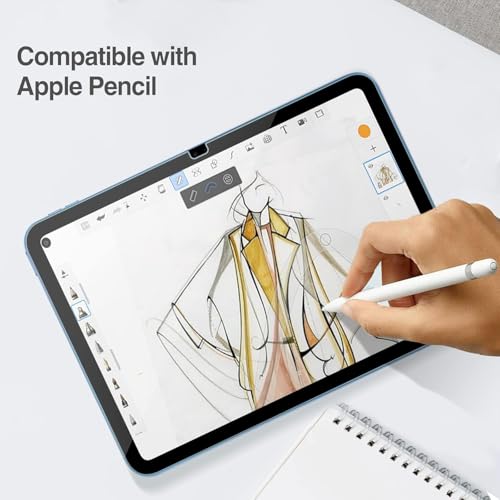 TXWLLIU 2 Stück Schutzfolie für iPad 10. Generation 10,9 Zoll 2022, 9H Gehärtetes Glas für iPad 10th Bildschirm Screen Protector Folie Schutzglas Displayschutzfolie, Transparent