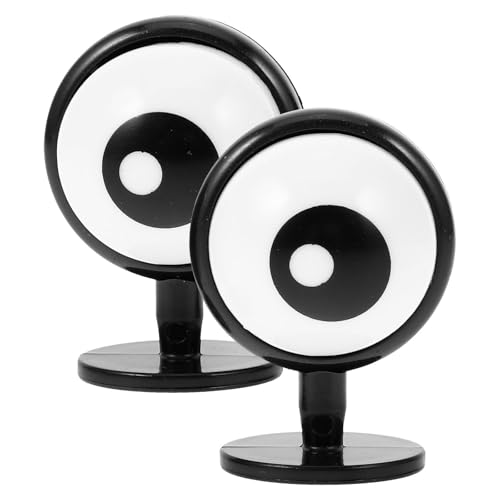 VALICLUD Adorno Adhesivo para Casco de Motocicleta Ojos 3D Negros Redondos Decoración Resistente Intemperie para Cascos Moto y Accesorios Motoristas