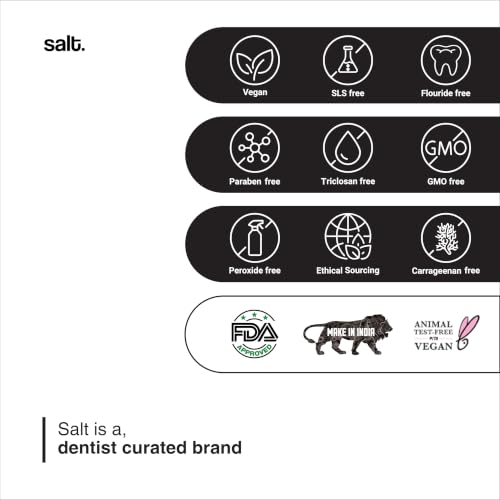 Image of Salt. Oral Care FLASH Jamun Mint Stain Removal Toothpaste (100g) - Teeth Whitening & Deep Stain Remover for Fresh Breath & Healthy Gums