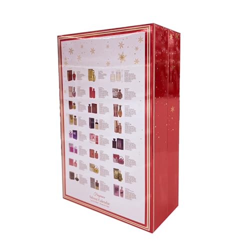 ADVENT CALENDAR CHRISTMAS FRAGRANCES FOR WOMEN (RED) 24 days countdown Gift for her by Saffron London - Image 2