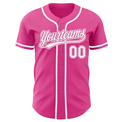 Pisting pink blank baseball jersey image
