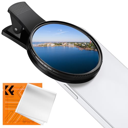K&F CONCEPT 67mm Clip-on Filtro CPL para Teléfono,Filtro Polarizador Circular para Teléfono Móvil...