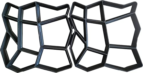 FHONYX 2 PCS Moules à béton 40x40x4cm, De Dalles De Pavage, ferme, pelouse jardin, décoration jardin, chemin, Bricolage, pavés, Réutilisable, coulage, imitation pierre