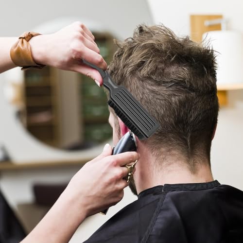 Mritrit 3 Stück Friseur Bürste, Nackenpinsel Set, Friseur Pinsel Nacken, Haarpinsel, Barbier Bürste, Barber Zubehör für Friseursalon, Haarreinigung, Staubentfernung, Schwarz