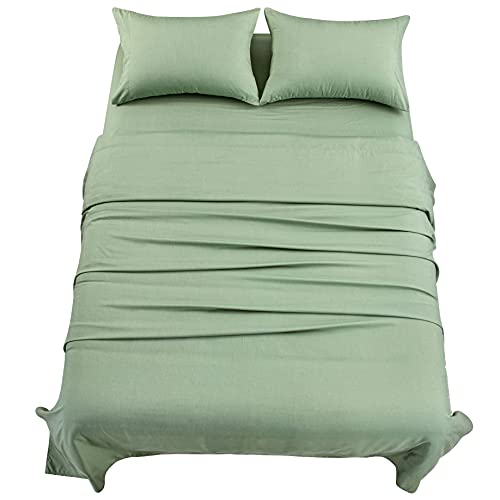 Mooreeke Bamboo_ Sheets King Size, Sage Green Cooling Sheets, Fitted Sheets With Deep Pocket, 4 Pieces King Sheet And Pillowcase Set #TOP13