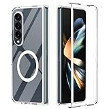 Deekeewe Magnetic Case for Samsung Galaxy Z Fold 4,Galaxy Z Fold 4 Phone Case Compatible with Magsafe,Slim Thin Shockproof Protective Bumper Cover for Samsung Z Fold 4 5G,Clear