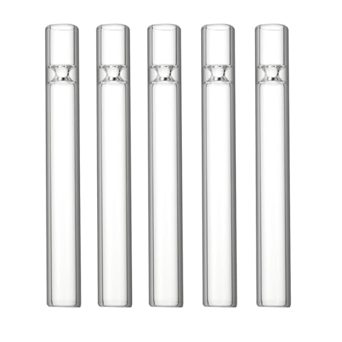 BMTick Pipa de vidrio One Hitter para quema de aceites y aromaterapia, paquete de 5