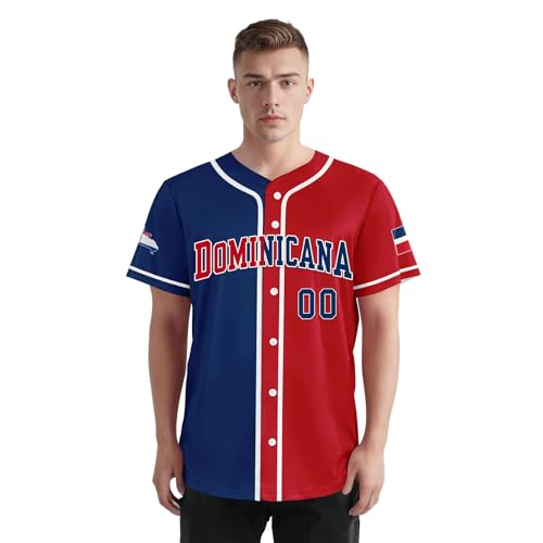 Camiseta personalizada de béisbol República Dominicana para hombres y mujeres, con nombre y número impresos/cosidos, camiseta de orgullo Dominicana, camiseta heritage miniatura 2