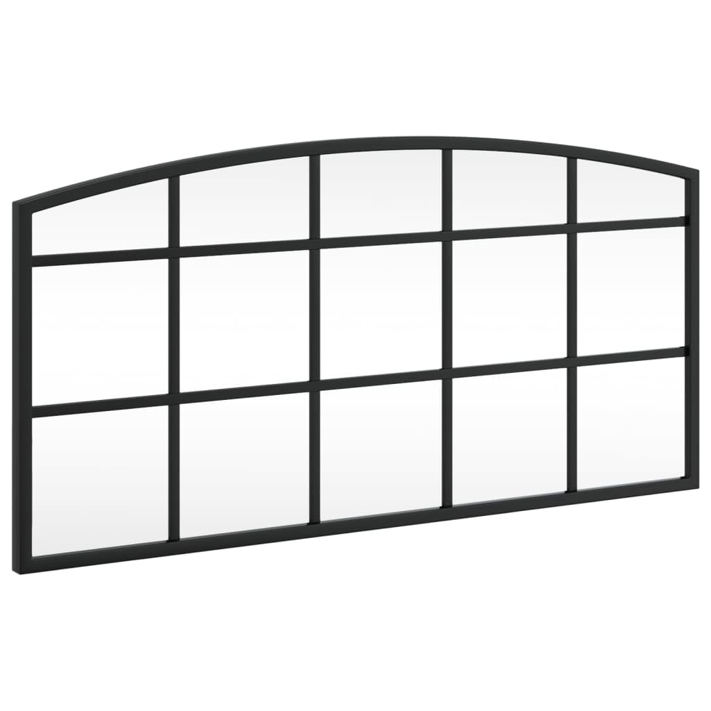 KGHFDVB Minimalistic Arch Wall Mirror 60x30 cm Black Powder-Coated Frame for Bedroom, Living Room, Bathroom