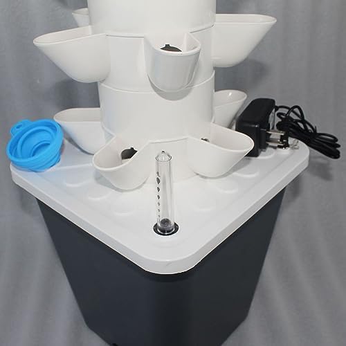 Hydroponics Tower Garden System - 30-Hole Aeroponic Growing Kit for Indoor Herbs, Fruits & Vegetables - Complete with Pump, Timer & Net Pots for Easy Gardening