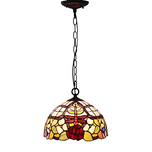 Lustre de suspension Tiffany en verre pour remplacer un plafonnier terne dans son salon