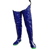 ERTsrhFD Fishing Waders Hip 80cm High Blue Buttocks Wader, Transplanting/Fishing/Breeding Waterproof And Anti Slip Wading Pants