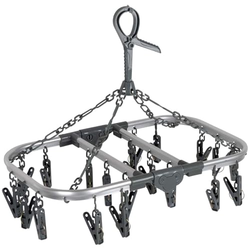 Bo-Camp Mini Wäschespinne Wäscheständer Wäsche Leine Trockner Kompakt...