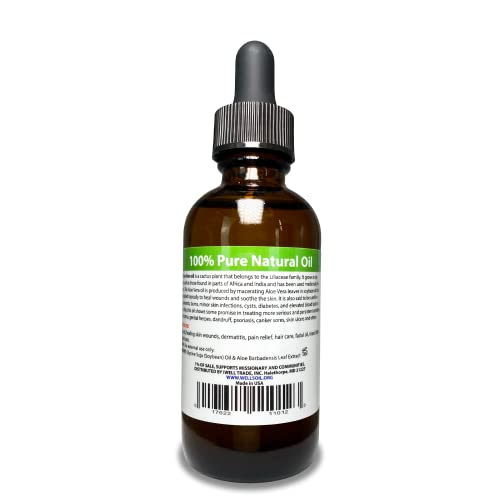 Well's Aloe Vera Oil 100% Natural Carrier Oil 2 Fl Oz(60Ml) To Revitalizes, Moisturise Hair, Boosts Hair Growth, Skin Repair #TOP1