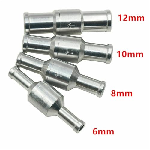 Válvula de retención de aluminio de 8mm de alta resistencia para gasolina y aire 6