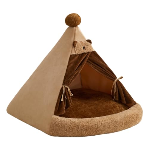 冬猫 ハウス ドーム型 、半密閉型、通気性、水洗え、掃除が簡単、 寒さ対策 、犬用、猫用小動物に通用する (C,S:38×38cm)