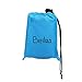 Produktbild BeiLan Mini Picknickdecke Wasserdicht, Ultraleicht, Kleines Packmaß - Ideal für Ground Sheet, Pocket Blanket, Stranddecke, Taschendecke, Campingdecke, Sitzunterlage (140 * 152cm, Blau & Schwarz)