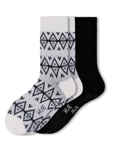 Image of HUE womens Crew Length Boot Socks, 2 Pair Pack