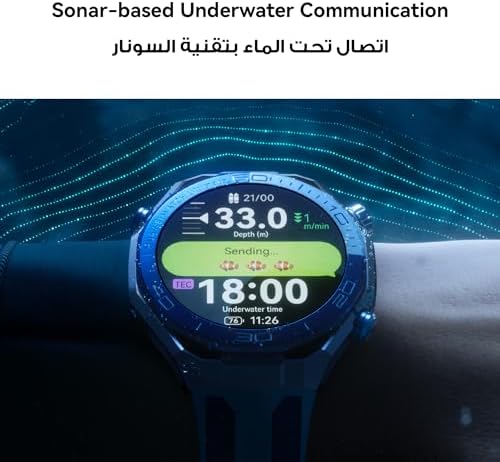 مراجعة HUAWEI WATCH Ultimate 2 — ساعة بزركونيوم وهيكل معدن سائل، سوار تيتانيوم، eSIM وإلغاء ضوضاء بالذكاء الاصطناعي ومراقبة صحية (رعاية 24 شهراً) — أزرق - الصورة 7