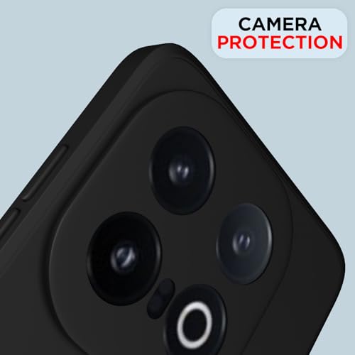 Image of Outlouders Back Cover for iQOO 13 5G | Camera Protection | Durable Soft Matte Silicone Bumper Case (Black)