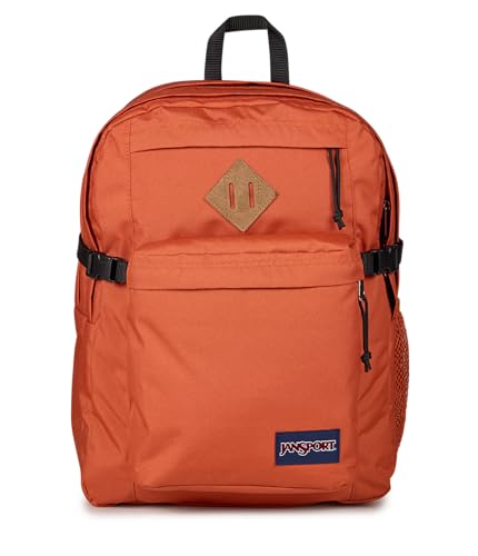 Image of JanSport Main Campus Backpack - Travel or Work Backpack with 15-Inch Laptop Sleeve and Dual Water Bottle Pockets, Dune Red