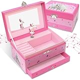 【Cadeau idéal pour Enfants】Un présent parfait pour les filles de 3 à 10 ans ! Anniversaire, Noël ou toute autre occasion spéciale : cette boîte à bijoux leur servira d'organisateur fonctionnel et de souvenir précieux pendant des années.