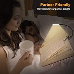 Gritin Luz de Lectura Recargable, Lampara Libro de Lectura con 9 LED