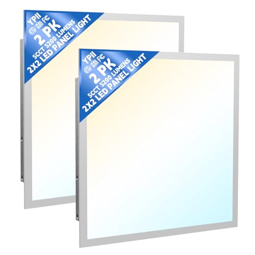 YPII 2 Pack 2x2 LED Flat Panel Light LED Drop