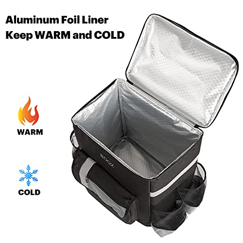 Boqz 100-1 Thermal Food Delivery Backpack W/Cup Holders Insulated Pizza Delivery Bag Mesh Pocket And Receipt Window Waterproof Cooler Bag thumb #2