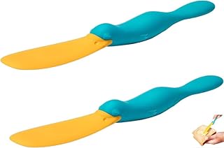 Walquicks Adorable Platypus Jam Spoon, 2Pcs Silicone Scraper Sauce Jar Spatula Versatile Kitchen Tool Cheese Spreading Bru...