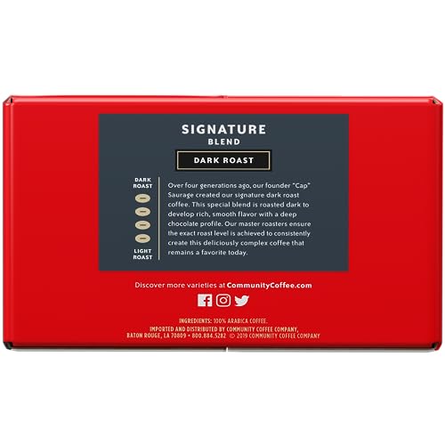Image of Community Coffee Signature Blend 80 Count Coffee Pods, Dark Roast, Compatible with Keurig 2.0 K-Cup Brewers, Box of 80 Pods (Pack of 2)