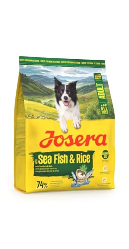 JOSERA Pesce di mare e riso per adulti (1 x 900 g), cibo secco di alta qualitĂ per cani adulti, delizioso salmone e aringhe, senza glutine, ricco di acidi grassi omega-3, contenuto energetico moderato