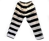 Authentic Prison Uniform Jail Inmate Striped Pants Size 2XL Black-White