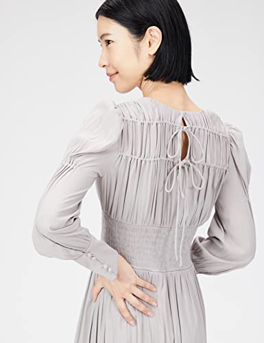 [フレイ アイディー] ウエストシャーリングシフォンワンピ F