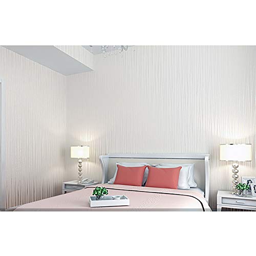 Papel de Parede Lavável - Branco (6309) - Lindo desenho - Rolo com 10m x 53cm