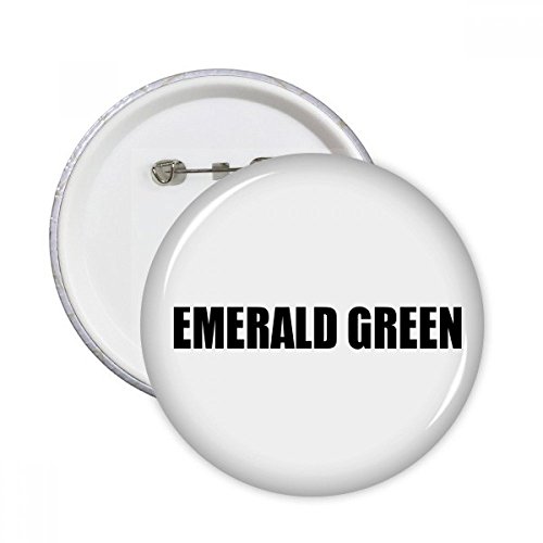 Le Cadeau Couleur Vert Émeraude : Grand Pins Badge Rond Noir XXL