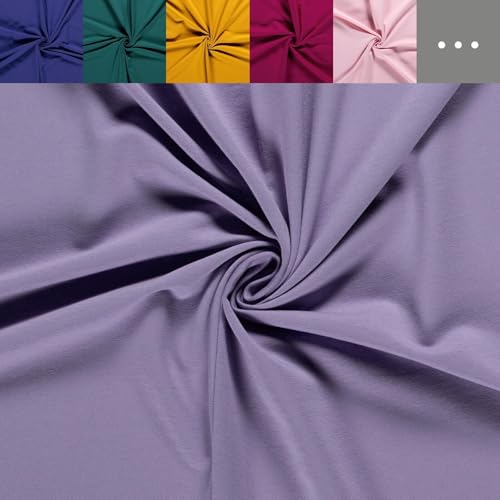 Sommersweat Meterware uni - French-Terry Sweatstoff einfarbig - Sweat Stoff meliert, Pullistoff weich, Dicker Jersey kuschelig *Ab 50cm, Farbe: 042 lila Sommersweat Meterware uni - French-Terry Sweatstoff einfarbig - Sweat Stoff meliert, Pullistoff weich, Dicker Jersey kuschelig *Ab 50cm, Farbe: 042 lila