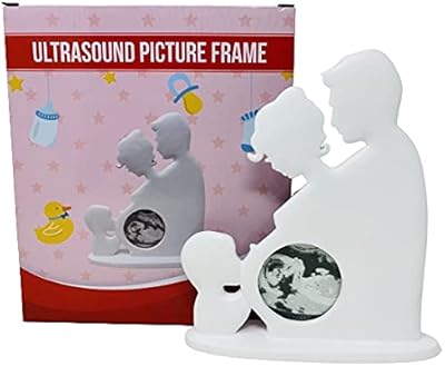 Ultrasound Picture Frame Gender Reveal New Parents Pregnant Mom Pregnancy Love Gifts Baby First Sonogram Frames (Ultrasound Picture Frame - Family of 4)