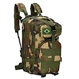 Mochila Tática Militar Impermeável Reforçada 30 litros com Patch Emborrachado - Camuflado