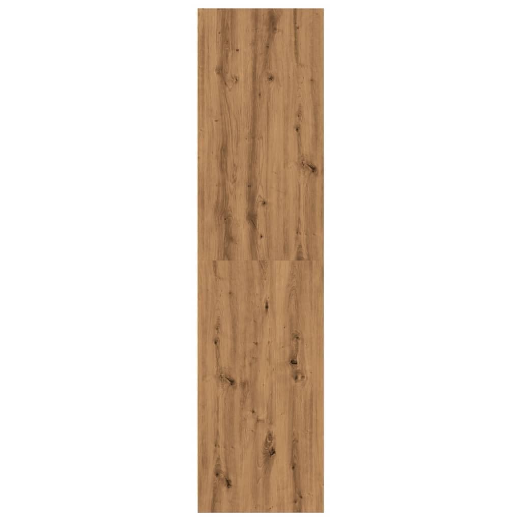 Szafa na ubrania z dębu Artisan 30 x 50 x 200 cm, materiał drewnopochodny z drzwiami przesuwnymi i wkładanymi półkami do sypialni, korytarza i pokoju dziecięcego, uniwersalny system
