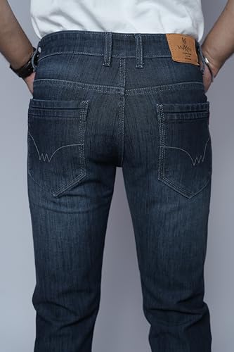 Image of Men's Premium Straight Fit Jeans | Cotton Rich Breathable Denim Pants for Men | Comfortable Regular Wear Casual Jeans