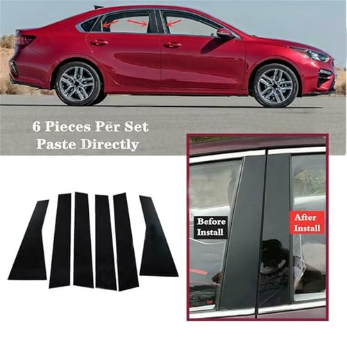 Molduras para pilares BC de ventanas Kia Forte Sedán Hatchback 2019-2023 2